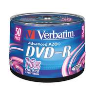 Диск DVD-R Verbatim 4,7Gb, 16х, cakebox/50шт, записываемый