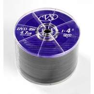 Диск DVD-RW VS 4,7GB, 4x, bulk/50шт, перезаписываемый