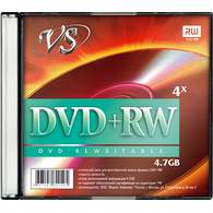 Диск DVD-RW VS 4,7GB, 4x, slim/5шт, записываемый