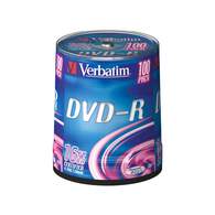 Диск DVD+R Verbatim 4,7GB, 16х, cakebox/100шт, записываемый