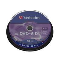 Диск DVD+R Verbatim 4.7Gb, 16х, cakebox/10шт, записываемый