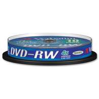 Диск DVD+RW Verbatim 4.7ГБ, 4x, cakebox/10шт, , перезаписываемый