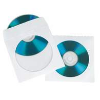 Конверты Hama для CD/DVD, бумажные с прозрачным окошком, белый, 25 шт/уп