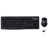 Набор беспроводной SONNEN K-648, клавиатура 117 клавиш, мышь 4 кнопки 1600 dpi, черный