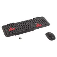 Набор беспроводной SONNEN WKM-1811, клавиатура 112 клавиш мультимедиа, мышь 4 кнопки, черный
