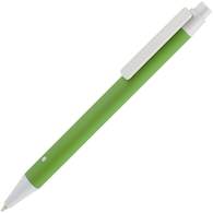 Ручка шариковая Button Up зеленая с белым
