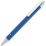 Ручка шариковая Button Up синяя с серебристым