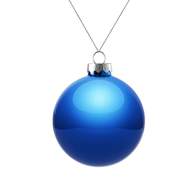 Елочный шар Finery Gloss, 8 см, глянцевый, синий