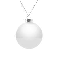 Елочный шар Finery Gloss, 8 см, глянцевый, белый