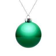 Елочный шар Finery Gloss, 8 см, глянцевый, зеленый