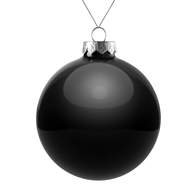 Елочный шар Finery Gloss, 10 см, глянцевый, черный