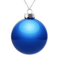 Елочный шар Finery Gloss, 10 см, глянцевый, синий