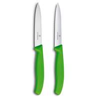 Набор ножей Victorinox Swiss Classic (6.7796.L4B) для овощей заточка: прямая и серрейторная зеленый (2шт. в наборе) 100мм блистер