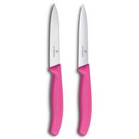 Набор ножей Victorinox Swiss Classic (6.7796.L5B) для овощей заточка: прямая и серрейторная розовый (2шт. в наборе) 100мм блистер