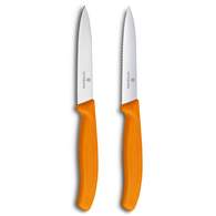 Набор ножей Victorinox Swiss Classic (6.7796.L9B) для овощей заточка: прямая и серрейторная оранжевый (2шт. в наборе) 100мм блистер