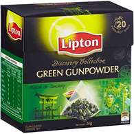Чай Lipton Green Gunpowder, зеленый с дымными нотками, пирамидки, 20 пак/уп