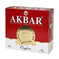 Чай Akbar Ceylon черный, 100 пакx2гр/уп