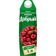 Сок Добрый яблоко-вишня-черноплодная рябина 1л. тпак