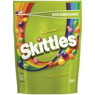 Конфеты Драже Skittles Кисломикс в разноцветной глазури, 140г