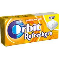 Жевательная резинка Orbit Refreshers тропический вкус,без сахара, 16г