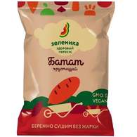 Снеки  Зеленика батат хрустящий здоровый овощной перекус, 30г