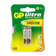 Батарейка GP Ultra AAA/LR03/24AU алкалиновая, 2шт/блистер