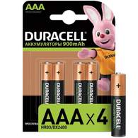 Аккумулятор Duracell 900mAh  AAA/HR03 бл/4