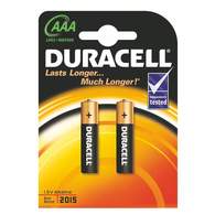 Батарейка Duracell ААА, LR03, А286, 2 шт/уп