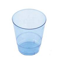 Стакан одноразовый для холодных напитков 0,20л, кристалл, синий,ПС, 50шт/уп