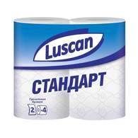 Бумага туалетная Luscan Standart, 2-сл, 4рул/уп, белая с тиснением
