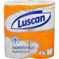 Полотенца бумажные LUSCAN бел цел 17м 2-сл.,с тиснением, 2рул./уп