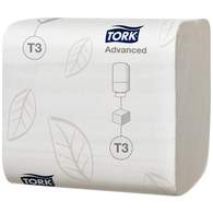 Бумага туалетная TORK T3 листовая, 2-слойная, 11х19, 242л, белая 114271