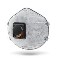 Респиратор с клапаном и угольным фильтром, КОМПЛЕКТ 10 шт., полумаска фильтрующая, формованный, FFP2