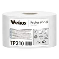 Туалетная бумага в рулонах с центр. вытяжкой Veiro Comfort , цвет белый, 215м, 2-сл.(для диспесера 1417-0333) 6 рул/упак TP210