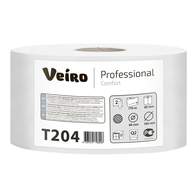Туалетная бумага в средних рулонах Veiro Comfort , цвет белый, 170м, 2-сл.(для диспесеров 1402-0207; 1417-0321) 12 рул/упак T204