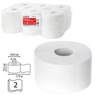 Бумага туалетная LAIMA PREMIUM(Система T2) 2-слойная 12 рулонов по 170 метров, цвет белый