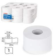 Бумага туалетная LAIMA UNIVERSAL WHITE (Система T2) 1-слойная 12 рулонов по 200 метров, цвет белый