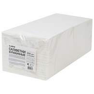 Салфетки бумажные 2-х слойные, 33x33 см, 200 штук в упаковке, 1/4 сложения, LAIMA, белые