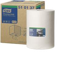 Полотенца протирочные Tork Premium W1/2/3, 1-слойные нетканый материал для очистки поверхностей, со съемной втулкой, 400л 510137