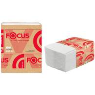 Бумага туалетная листовая Focus Premium (V-сл) 2-слойная, 250 лист/пач, 23*10,8 см, белая