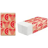Полотенца бумажные лист. Focus Premium (V-сл) 2-слойные, 200л/пач, 23*20см, белые