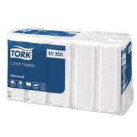 Салфетки бумажные Tork Universal, 1-сл, 33х33, 500л/пач, белые 10300