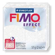 Fimo effect полимерная глина, запекаемая, 57 гр цвет белый металлик