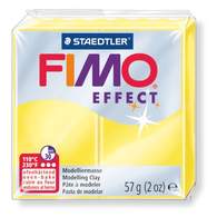 Fimo effect полимерная глина, запекаемая, 57гр цвет полупрозрачный  жёлтый