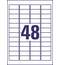 Этикетки Avery Zweckform Stick&Lift IJ+L+K+CL скругленные, 45,7x21,2мм, А4, 48шт/л, 25л/уп 4736REV-25