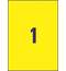 Этикетки Avery Zweckform всепогодные, 210x297мм, полиэстерные, L+K, желтые, 20шт 6111-20