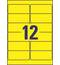 Этикетки Avery Zweckform всепогодные L+K полиэстерные, 99,1х42,3мм, А4, 12шт/л, 20л/уп, желтые 6107-20