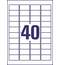 Этикетки Avery Zweckform для маркировки L+CL, "Тройная стойкость", 45,7х25,4мм, А4, 40шт/л, 20л/уп 6140-20
