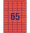 Этикетки Avery Zweckform удаляемые  I+L+CL, 38,1х21,1мм, А4, 65шт/л, 20л/уп, красные