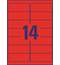 Этикетки Avery Zweckform для маркировки  IJ+L+K+CL, 99,1x38,1мм, А4, 14шт/л, 20л/уп, красные